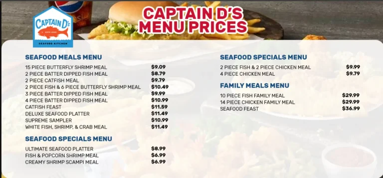 Captain D’s Menu United State Prices 2024