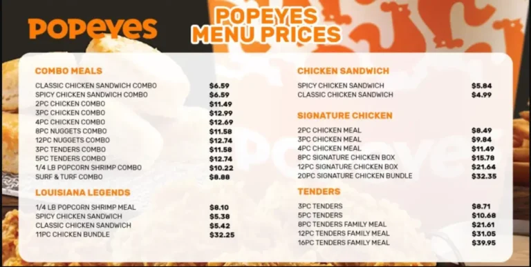 Popeyes Menu